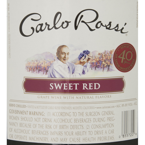 Zoom to enlarge the Carlo Rossi Sweet Red Blend
