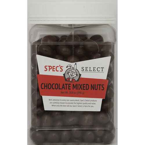 Zoom to enlarge the Spec’s Select Snacks • Chocolate Mixed Nuts