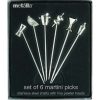 Prodyne Cocktail Pick • Happy Hour Shapes Pewter - Image 2