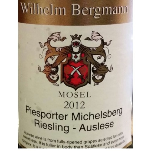 Zoom to enlarge the Wilhelm Bergmann Auslese Piesporter Michelsberg Riesling