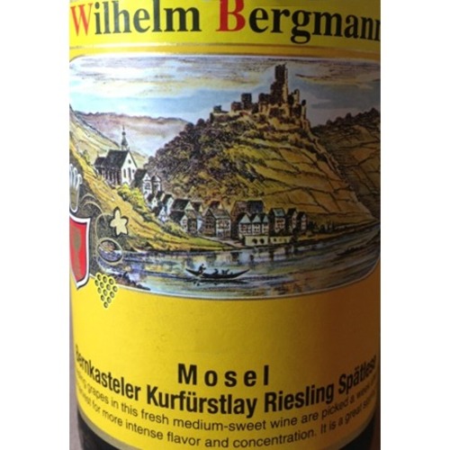 Zoom to enlarge the Wilhelm Bergmann Spatlese Bernkasteler Kurfurstlay Riesling