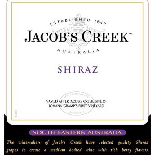 Zoom to enlarge the Jacobs Creek Shiraz