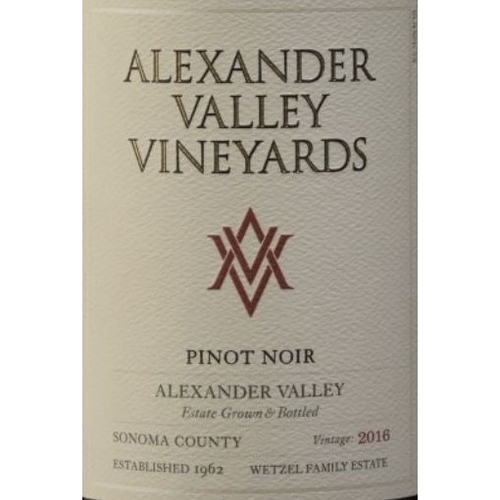 Zoom to enlarge the Alexander Valley Vineyards Estate Grown & Bottled Wetzel Family Estate Pinot Noir