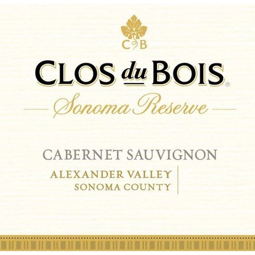 Zoom to enlarge the Clos Du Bois Sonoma Reserve Cabernet Sauvignon