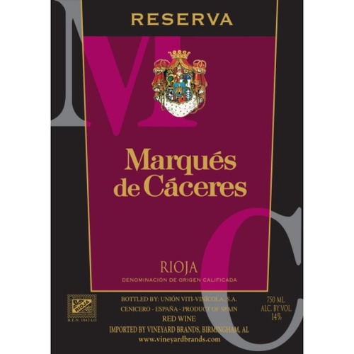 Zoom to enlarge the Marques De Caceres Reserva Rioja Red Blend