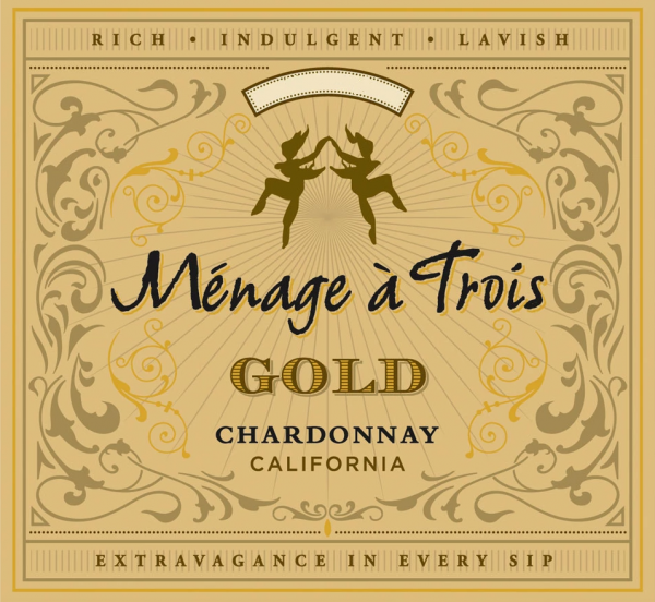 Zoom to enlarge the Menage A Trois Gold Chardonnay Wine 750ml Bottle