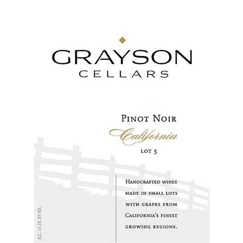 Zoom to enlarge the Grayson Cellars Pinot Noir Lot 5