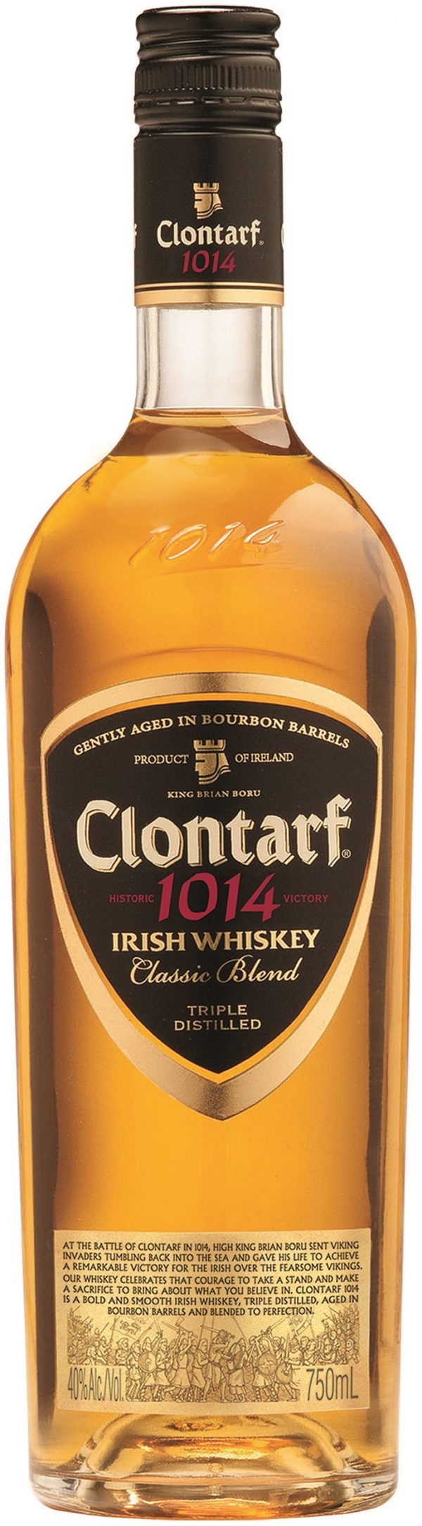Zoom to enlarge the Clontarf 1014 Black Label Classic Blend Irish Whiskey