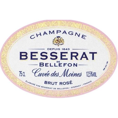 Zoom to enlarge the Besserat De Bellefon Brut Rose Cuvee Des Moines Champagne 6 / Case