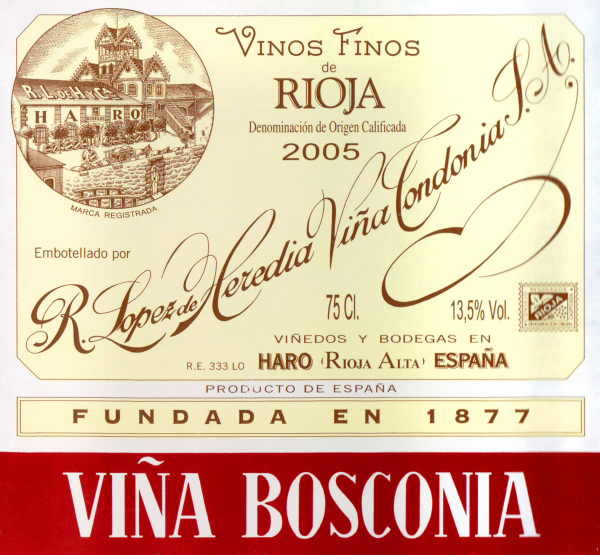 Zoom to enlarge the Lopez De Heredia Bosconia Reserva Rioja