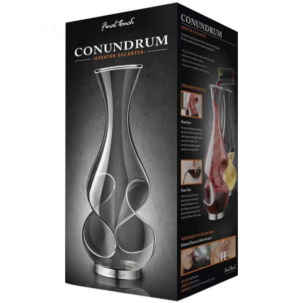 Zoom to enlarge the Final Touch Conundrum Aerator Decanter • 375 Ml