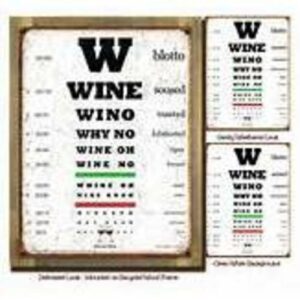 Wino Eye Chart •steel  /  Weathered 12×16