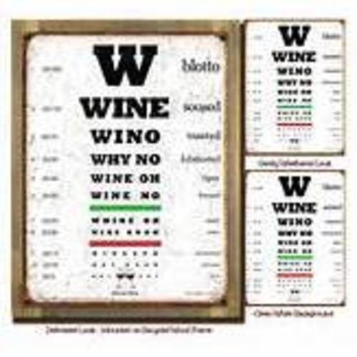 Zoom to enlarge the Wino Eye Chart •steel  /  Weathered 12×16