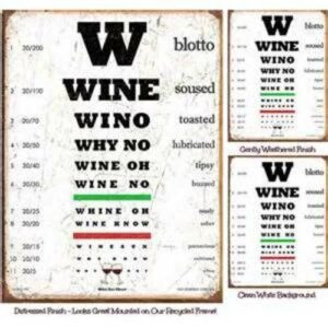 Wino Eye Chart • Steel  /  Distressed 13×17