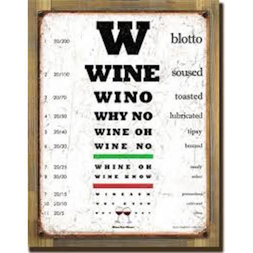 Zoom to enlarge the Wino Eye Chart • Steel Postcard 4×6