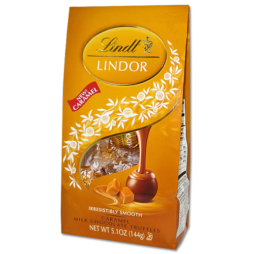 Zoom to enlarge the Lindt Lindor Caramel Milk Chocolate Truffles In Bag