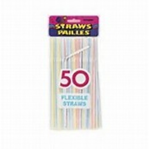 Zoom to enlarge the Unique Straws • Flexible Striped 50 Ct