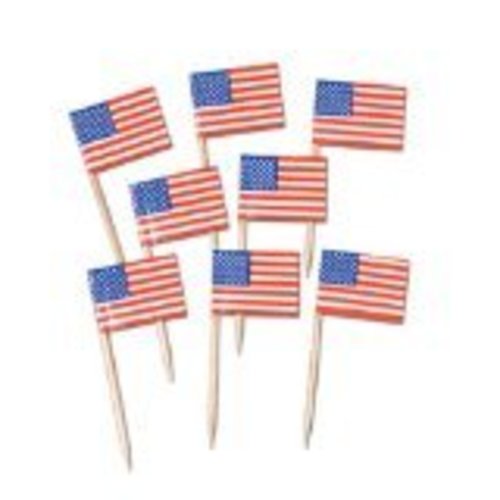 Zoom to enlarge the Unique Party Picks &bull; American Flags (Replace By 317618)