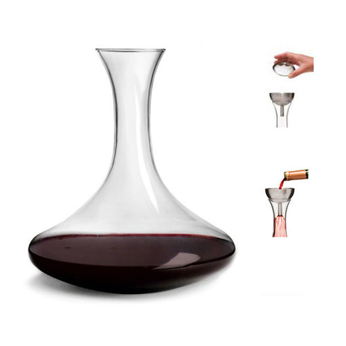 Zoom to enlarge the Houdini Wine Decanter Set With Shower Funnel & Sediment Strainer