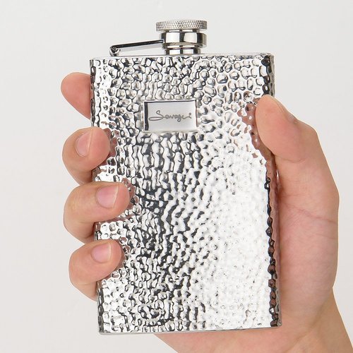 Zoom to enlarge the 8 oz Stainless Steel Flask with Golf Design