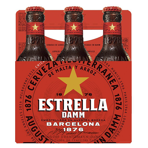 Zoom to enlarge the Estrella Damm Spanish Lager • 6pk Bottle