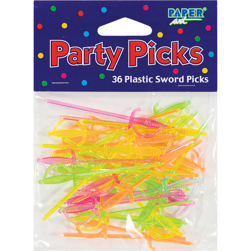 Zoom to enlarge the Neon Plastic Sword Party Pick