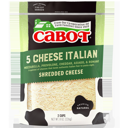 Zoom to enlarge the Cabot 5 Cheese Italian Shred