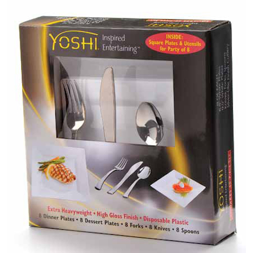 Zoom to enlarge the Emi Yoshi • Plate & Cutlery Set For 8  Plastic