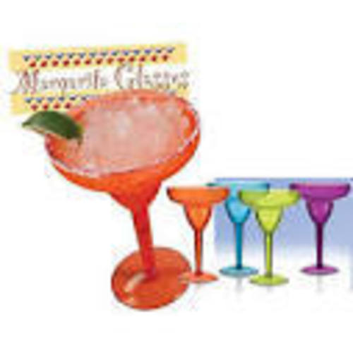 pink plastic margarita glasses