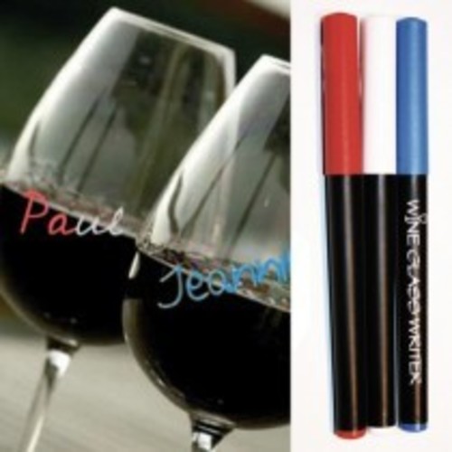 Zoom to enlarge the Corkpops • Wine Glass Pens • All American Colors • 3 Pk