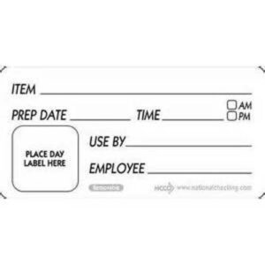 Removable Labels Item / Prep / Use 2x4