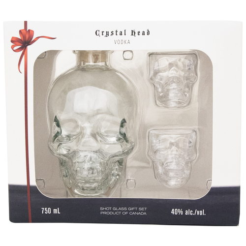 crystal skull vodka set