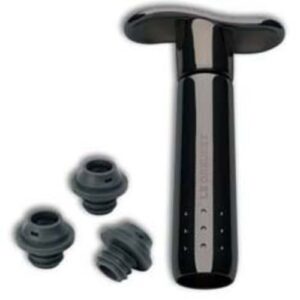 Le Creuset Wine Pump with 3 Stoppers &bull; Black Nickel
