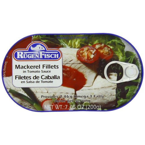 Zoom to enlarge the Rugenfisch Markerel Fillets In Tomato Sauce