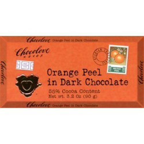 Zoom to enlarge the Chocolove Orange Peel 55% Dark Chocolate Candy Bar