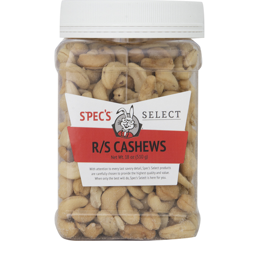 Zoom to enlarge the Spec’s Roasted & Salted Cashew Snacks In Jar