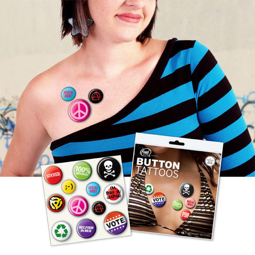 Zoom to enlarge the Fred • Button Tattoos – Temporary