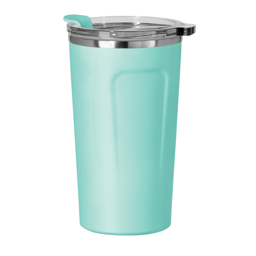 Zoom to enlarge the Oggi • Groove Tumbler Aqua with Lid Dbl Wall Vacuum