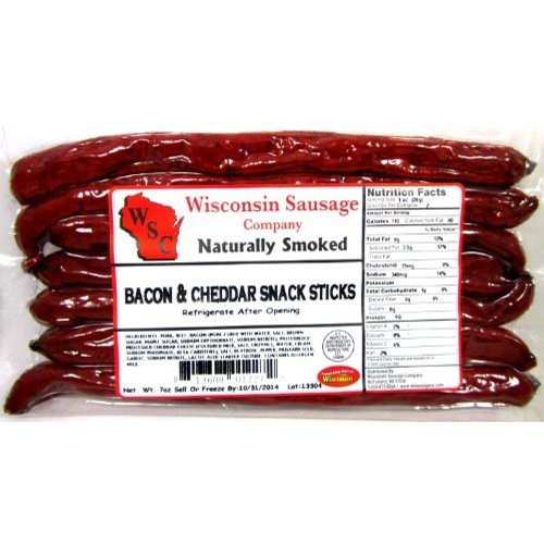 Zoom to enlarge the Wisconsin Bacaon Cheddar Sausage Sticks