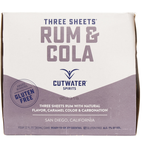 Zoom to enlarge the Cutwater Cocktails • Rum & Cola 4pk-12oz