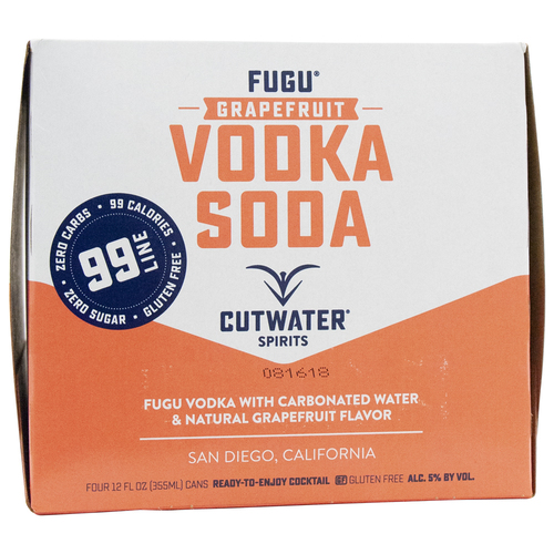 Zoom to enlarge the Cutwater Cocktails • Grapefruit Vodka Soda 4pk-12oz