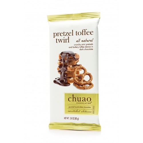 Zoom to enlarge the Chuao Chocolate Bar • Pretzel Toffee Twirl
