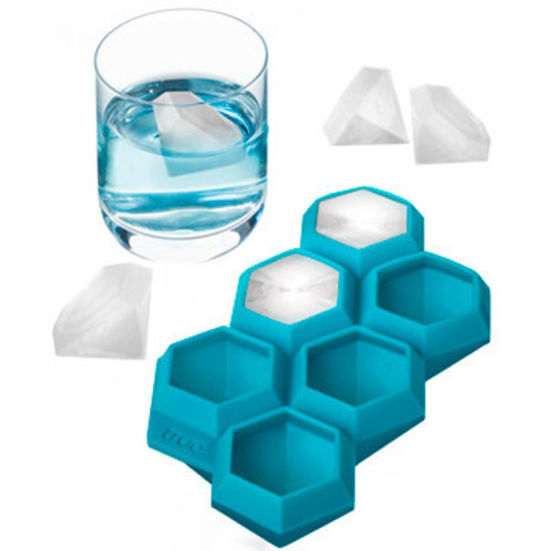 Extra Large Ice Cube Tray - Speckled White - Orange Bird