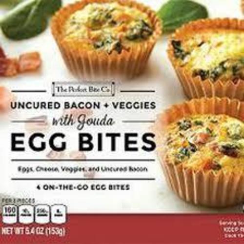 Perfect Bite • Uncured Bacon & Veggies with Gouda Egg Bite