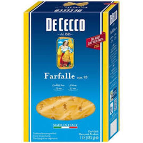 Zoom to enlarge the Dececco Pasta • Farfalle (Bowties) #93