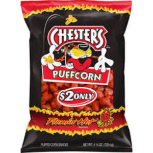 Chester’s Puffcorn Flamin’ Hot Flavored Popcorn