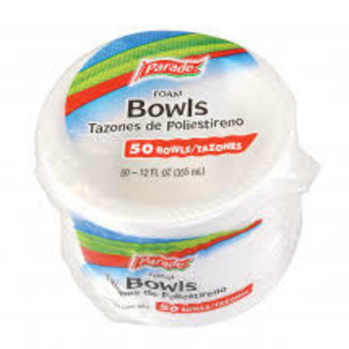 Zoom to enlarge the Parade Foam Bowls 50 Ct