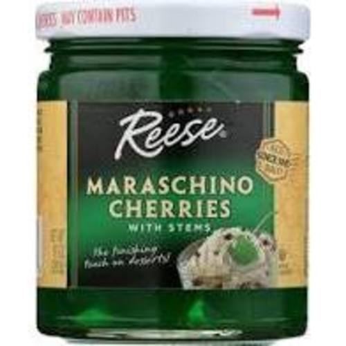 Zoom to enlarge the Reese Cherries • Green Maraschino W Stem