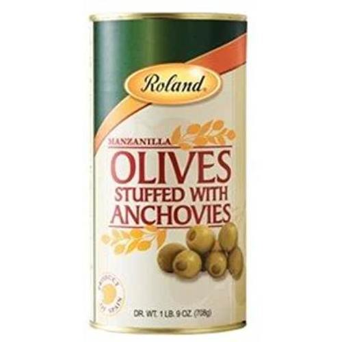 Green Olives (pitted) in Anchovy Brine