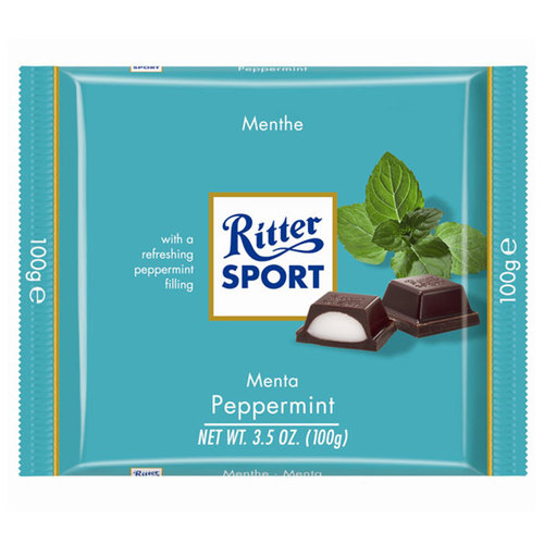 Zoom to enlarge the Ritter Sport Peppermint Dark Chocolate Candy Bar